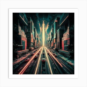 Futuristic City 9 Art Print