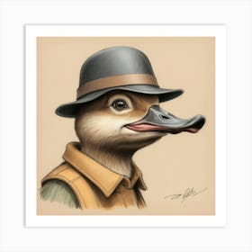 Duck In A Hat 11 Art Print