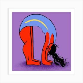 Yoga Pose Square Art Print