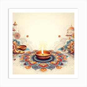 Diwali Background 2 Art Print