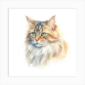 Siberian Cat Portrait 1 Art Print