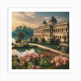 Roses By The Lake Art Print