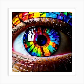 Rainbow Eye 13 Art Print