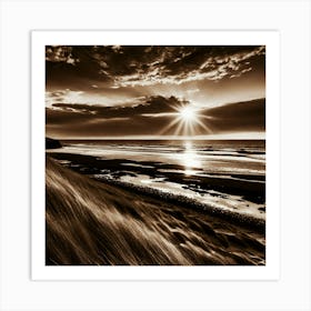 Sunset On The Beach 1029 Art Print