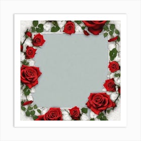 Roses Frame 2 Art Print