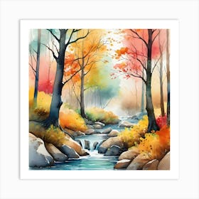 Autumn In The Woods Art Print