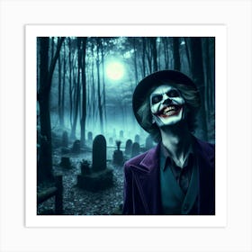 Joker In The Cemetery Art Print