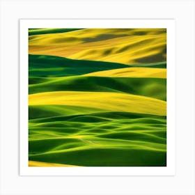 Yellow Wheat Fields Art Print