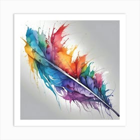 Feather Painting 12 Art Print