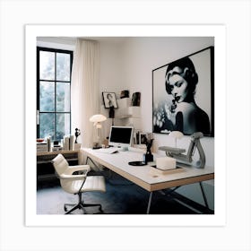 Modern home office by stylist Art Print