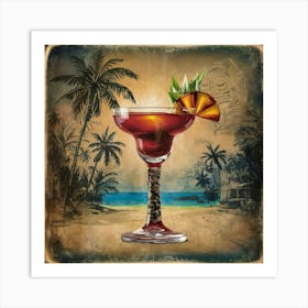 Tropical Cocktail Art Print