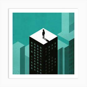 Man On Top Art Print