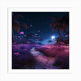 Night In The Forest 1 Art Print