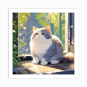 Cute Cat Art Print