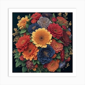 Bouquet Of Flowers 3 Art Print