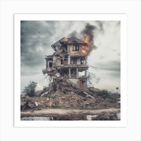 House On Fire Art Print