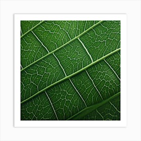 Photography Of The Texture Of A Lush Tropical Leaf2 Art Print