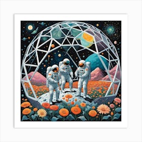 'Astronauts In Space' Art Print