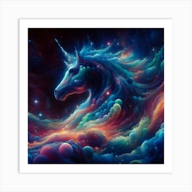 Unicorn In Space 1 Art Print