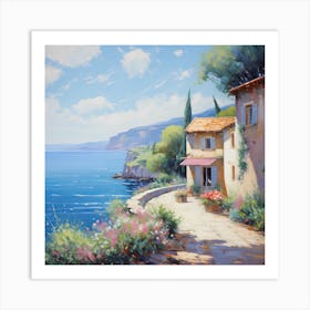 Malfi Magic: Seaside Brushstrokes Art Print