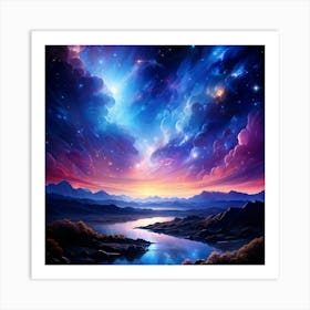 Sky At Night Art Print