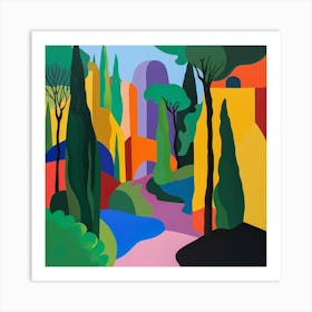 Abstract Park Collection Villa Borghese Gardens Rome 3 Art Print