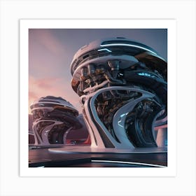 Futuristic City 3 Art Print