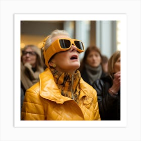 Woman Wearing Sunglasses Art Print