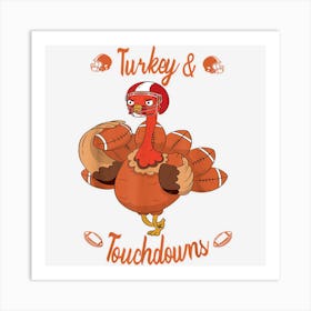 Usa American Football Thanksgiving Pumpkin Art Print