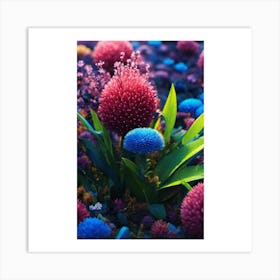 Flowers In The Garden Art Print