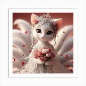 Wedding Cat Art Print