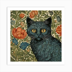 Blue Cat 1 Art Print