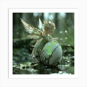 Fairy In The Water Art Print