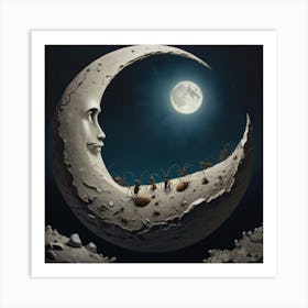 1000014344 Portrait of ants in the moon art print Art Print