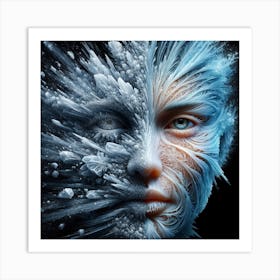 Ice Face Art Print