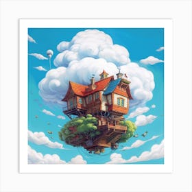 House In The Sky Art Print