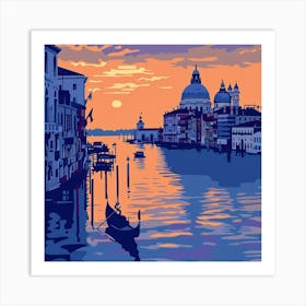 A Venice With Grand Canal Vector Design Illustra 1720474889 4 Art Print