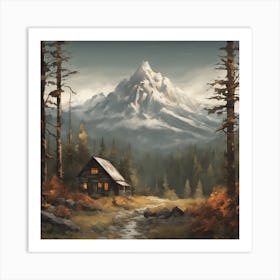 Cabin In The Woods Art Print