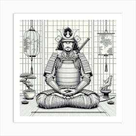 Samurai Art 23 Art Print