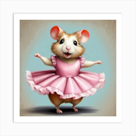 Ballerina Hamster 4 Art Print