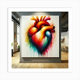 A Portrait Of A Heart As Abstract Art 5 Art Print