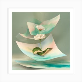 Flower In Water Art Print