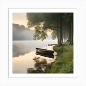 Sunrise By The Lake Art Print