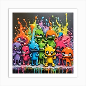 Splatter Monsters Art Print