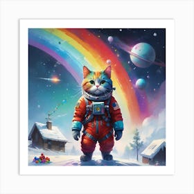 Cat In Space Art Print