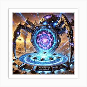 A Vivid Depiction Of The Portal Deployment Module Art Print