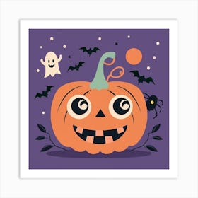 Halloween pumpkin Art Print