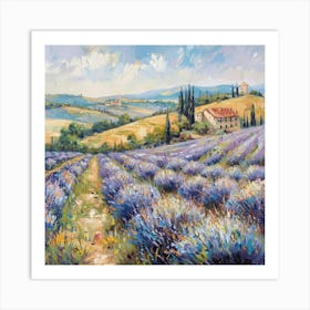 Lavender Field 12 Art Print