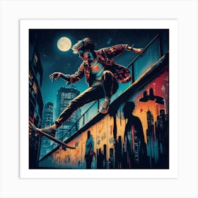 Skateboarder Art Print