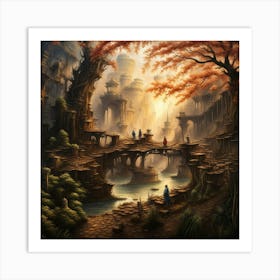 Fantasy Landscape Painting 1 Art Print